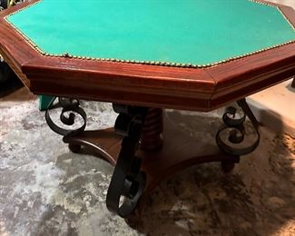 Wood and metal table