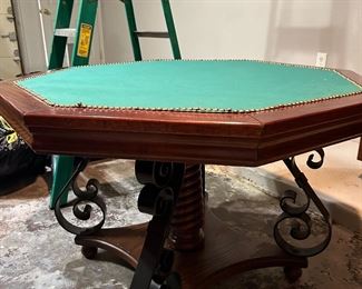 Wood and metal table