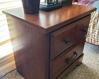 Solid wood end table