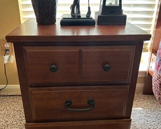 Solid wood end table