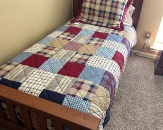 Twin bed frame, and mattress (2)