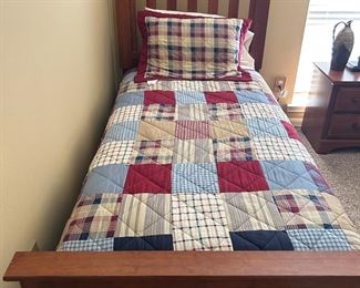 Twin bed frame, and mattress (2)