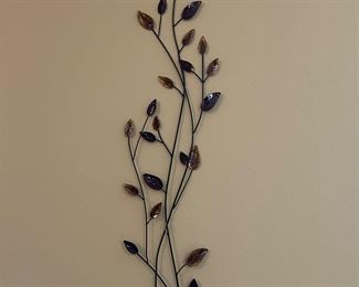Metal leaf wall art