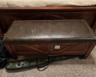 A.R.T Furniture Storage cabinet with leather top