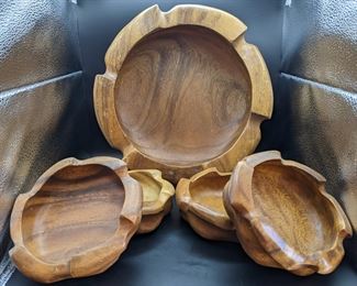Wood salad set