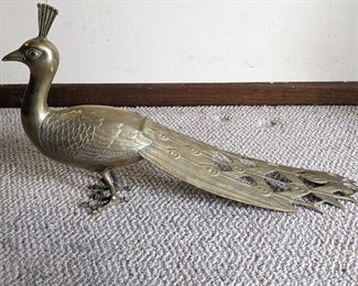 Brass peacock