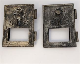 Vintage post office box doors
