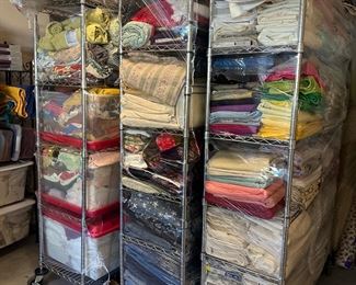 TONS OF FABRIC. Linen, silk, cotton, upholstery, denim…