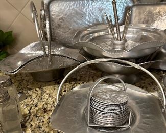 Vintage hammered aluminum collection
