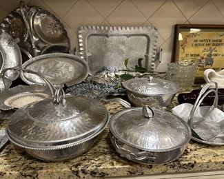 Vintage hammered aluminum collection