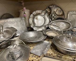 Vintage hammered aluminum collection