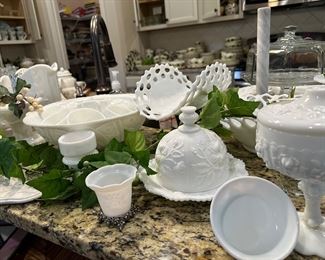 Milk glass collection
