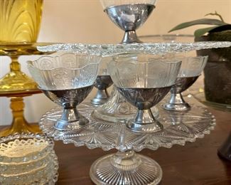 Vintage 1930s MacBeth- Evans ice cream dishes