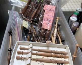 Hand carved Bruge lace bobbins from Austria, Australia, Finland, France, Germany, Hungry, Russia, and more