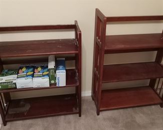 Folding shelves