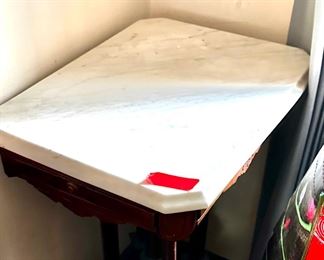 Matching marble top tables (2)