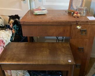 Sewing machine & bench