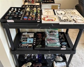 COSTUME JEWELRY AND JEWELRY HOKDERS