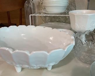 white serving pieces