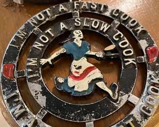 painted cast iron trivet