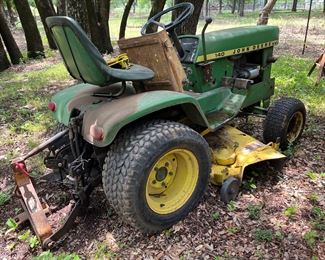John Deere 140 lawn tractor with PTO; project mower
