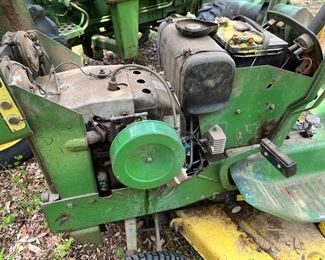John Deere 140 lawn tractor with PTO; project mower