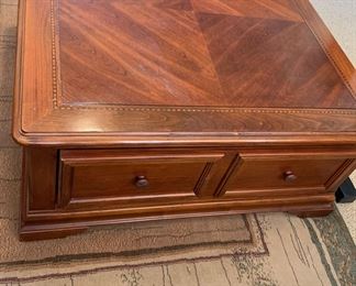 Large wooden coffee table