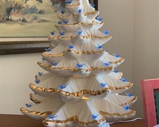 Vintage ceramic light up christmas tree