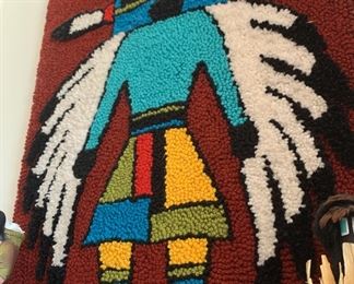 Latch hook rug wall hanging