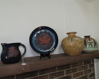 various handmade pottery