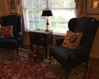 Lovely pair of wingback chairs