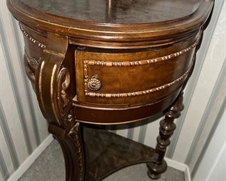Neat old Tobacco Stand / Butler table with swinging door