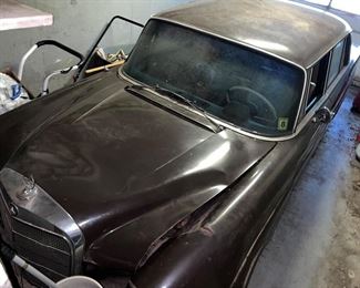1966 Mercedes 230 sedan with lots of parts and dust Fits like a glove!!  