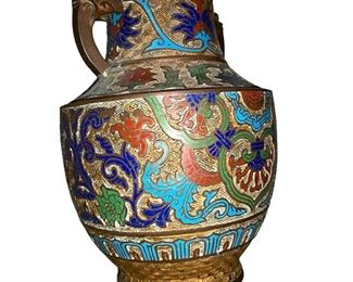 Large Cloisonne vase $125