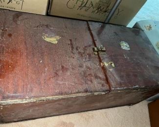 cool old wooden box for flyfishing