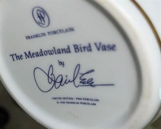 Franklin Meadowland Bird Vase $35