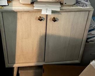 White Washed Storage Cabinet