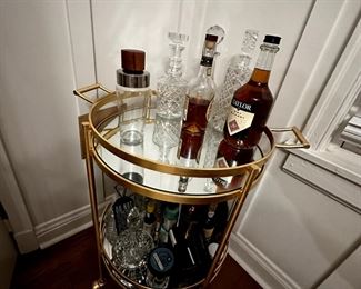 Gold and Glass Bar Cart