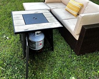 Fire Table with Propane Tank