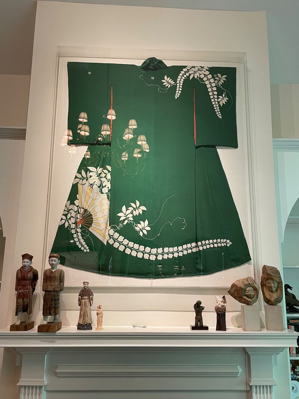 framed WWII era kimono