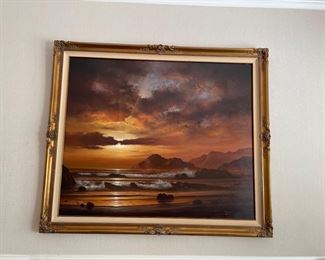 vintage 1970s Bob Tapia original oil on canvas