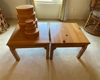 scrubbed pine bunching tables