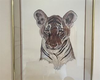 limited edition framed tiger print