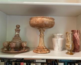 carved & polished marble/stone vessels