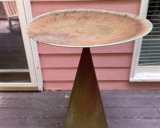 modern style birdbath 