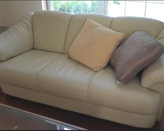 Leather Italian Beige Couch