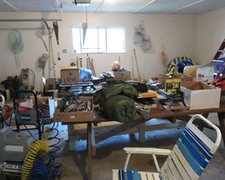 Garage full of tools and treasures.