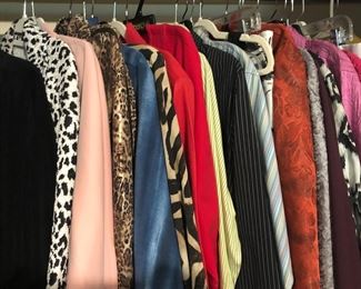 Chico's clothes ranging from 0-3.  Jackets, blouses, tank tops, & pants.  You can try them on, before purchasing.