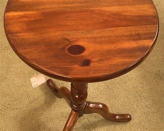 Furniture- solid wood 3 legged table.