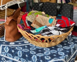 Quantity of vintage and contemporary scarves